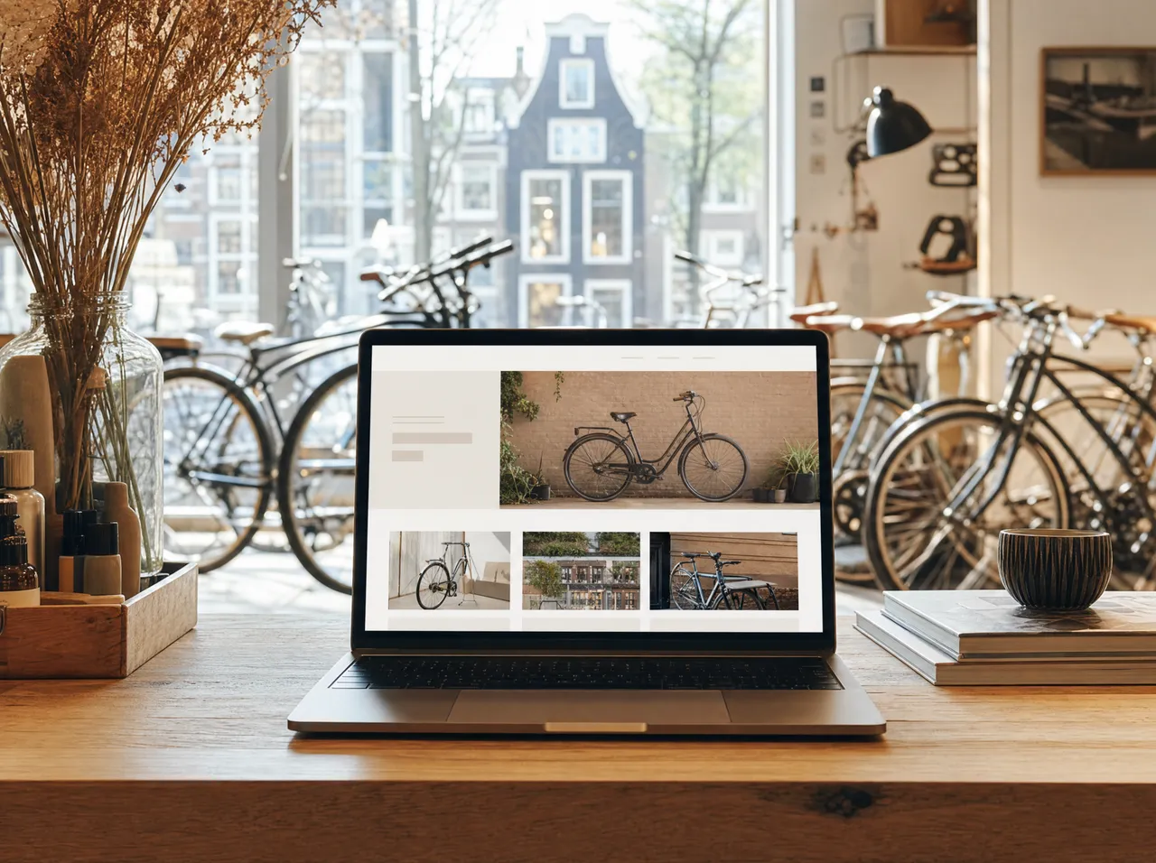 Example of a website built for a bike shop