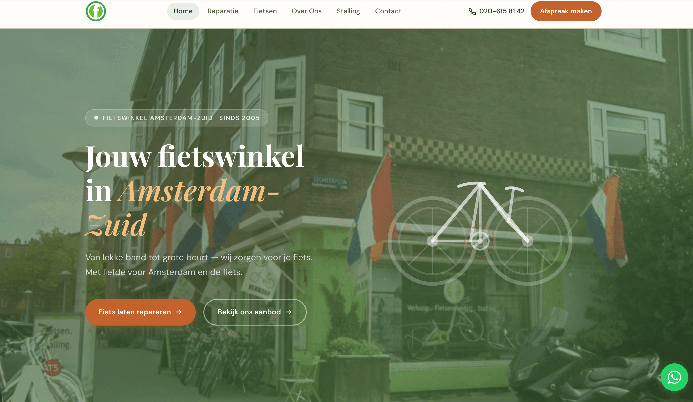 De Fietstuin website screenshot